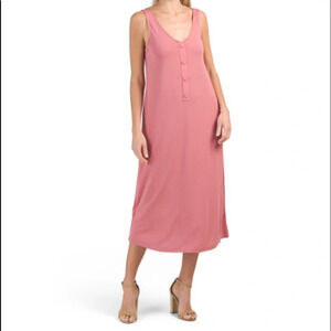 𝅺MNG By Mango Long Pink Midi Dress Size 4